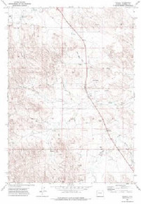 7.5' Topo Map of the Wildcat, WY Quadrangle