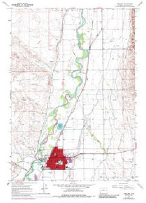 7.5' Topo Map of the Worland, WY Quadrangle