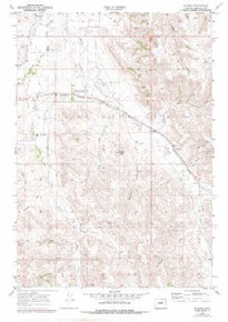 7.5' Topo Map of the Wyarno, WY Quadrangle