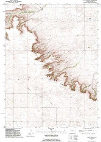 7.5' Topo Map of the Y B O Canyon, WY Quadrangle