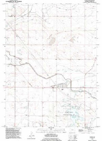 7.5' Topo Map of the Yoder, WY Quadrangle