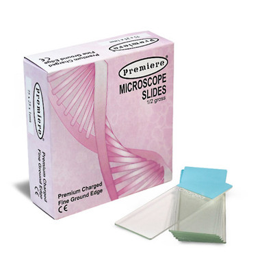 Premiere Charged Microscope Slides - Blue