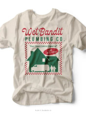Wet Bandit Plumbing Co. unisex tee in ecru 