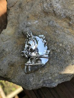 Harness Horse Pendant in sterling silver