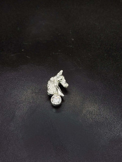 Small head head cz pendant