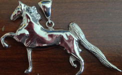 5 gaited horse sterling silver pendant