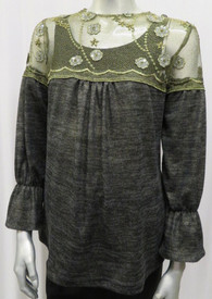Style # 642 Peasant style metallic sweater
