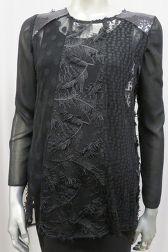 Style # 832 Feathered mesh top