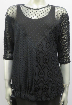 Style # F254 Mesh and Lace top