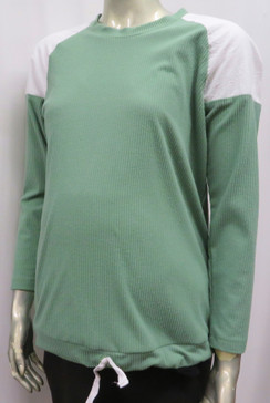 Style # 8140 Ribbed top/woven insets