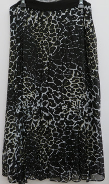 Style # 028 Midi pleated skirt to match #822 B/W top