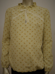 Style # 825 Shirred tie front top