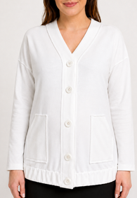 French terry maternity cardigan