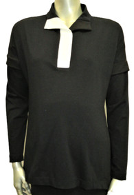 Placket front maternity top