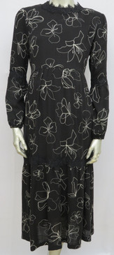 Style # F845 Tiered Dress with Guipure trims