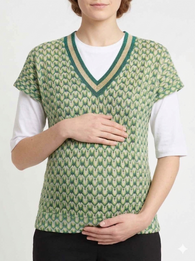 Style #F346 Maternity Missoni print top