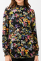 Floral smocked neck maternity top