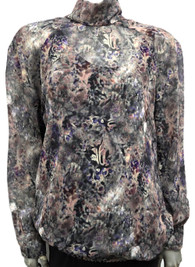 Vintage print chiffon maternity top for women