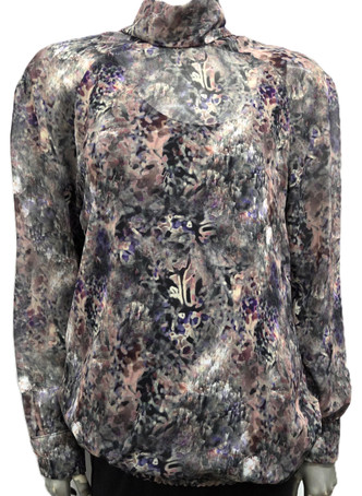 Vintage print chiffon maternity top for women