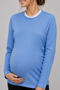 Cool blue maternity top
