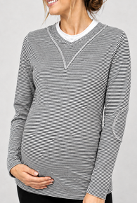 Mini stripe maternity top