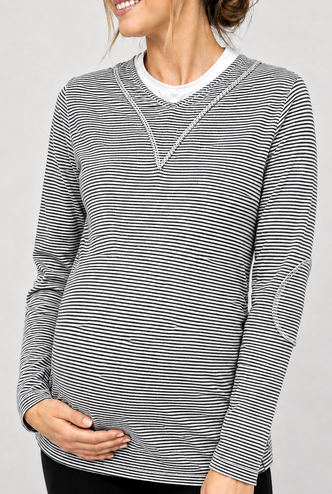 Mini stripe maternity top