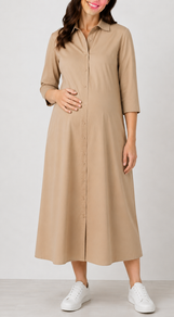 Poplin shirt dress