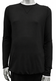 Jersey maternity top with white accents