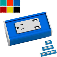 Seclusion - Designer Colors (1 to 5 Power with 2 Active USB Ports) - Light Blue