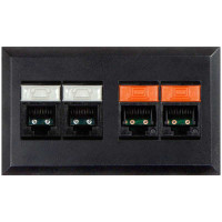 Telecom Plate with (2) RJ-45 and (2) RJ-11