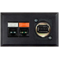 Telecom Plate with (1) RJ-45, (1) RJ-11, and (1) USB Universal A/B