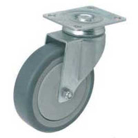 Swiveling Caster w/Mounting Plate
