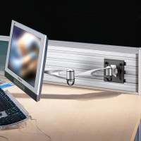 Slat-Wall Mounted LCD Arm Pivot