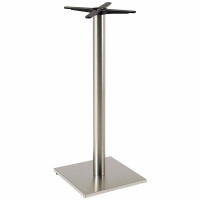 Verona Stainless Steel Square Table Base - Bar Height