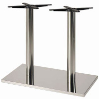 Verona Stainless Steel Rectangular Table Base - Table Height
