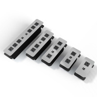 Cove - Clamp Mount (1 to 6 Power with Active USB Ports) (COV-1U-B-108) Silver Pearl