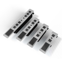 Cove - Clamp Mount (2 to 6 Power with Active USB Ports plus Data) (COV-2U-D-B-108) Silver Pearl