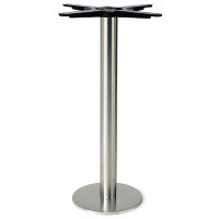 Turin Stainless Steel Bolt-Down Disc Table Base - Table Height
