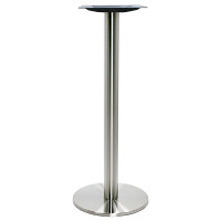 Turin Stainless Steel Disc Table Base - Bar Height