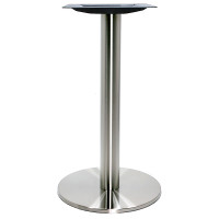 Turin Stainless Steel Disc Base - Table Height