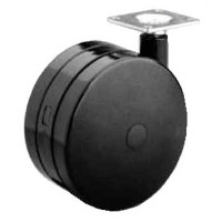 Twin Wheel Casters - Plate Mount