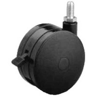 Twin Wheel Casters - Thread Stem Mount M10