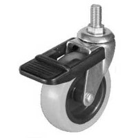Swiveling Caster w/Brake & M10 thread Mount