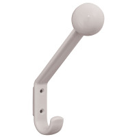 Hafele-HEWI-Coat-and-Hat-Hook-with-Ball-Top-842.56.199-Signal White no spacer