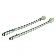 FLX48 300mm M10 Flexi Tap Hose Tail to John Guest/Whale 12mm Push Fit (Pack of 2)