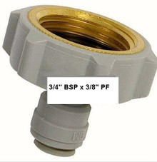 Water Pipe Adaptor 3/4" Female x 3/8" Push Fit for Plastic Tubing