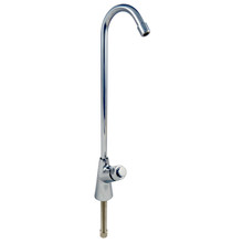 Push Button Tall Spout - Chrome Tap with 7/16" threaded stud
