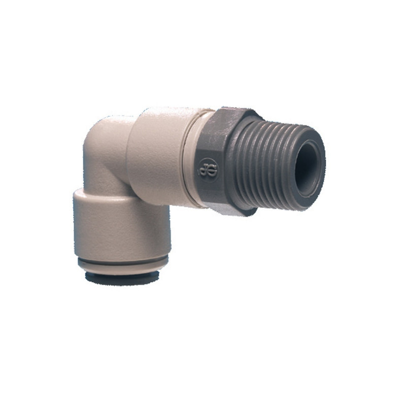 John Guest Swivel Elbow 1/4" Push Fit x 3/8" Male BSP Thread PI091222S)