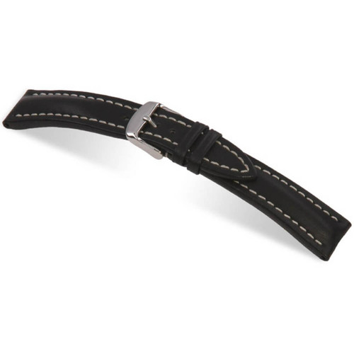 Black RIOS1931 Tornado, Genuine Russian Leather Watch Band for Breitling | RIOS1931.com