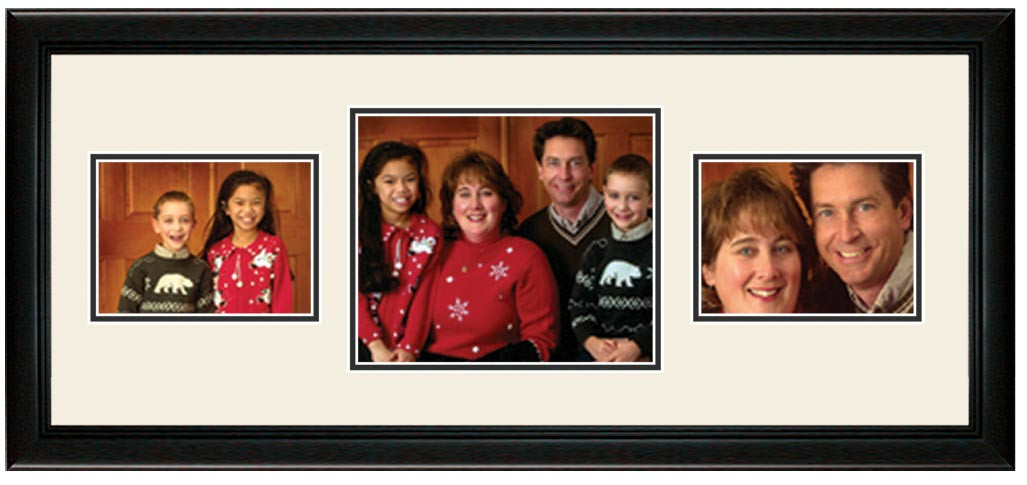 Deluxe Black Landscape Multi Size Collage Wall Frame Double Mat 3